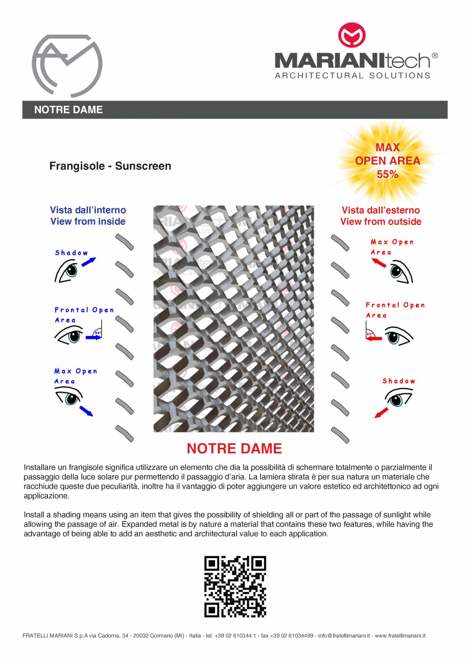 Pagina 2-Plasa metalica expandata  NOTRE DAME MARIANITECH® MARIANItech® Fisa tehnica Engleza,...