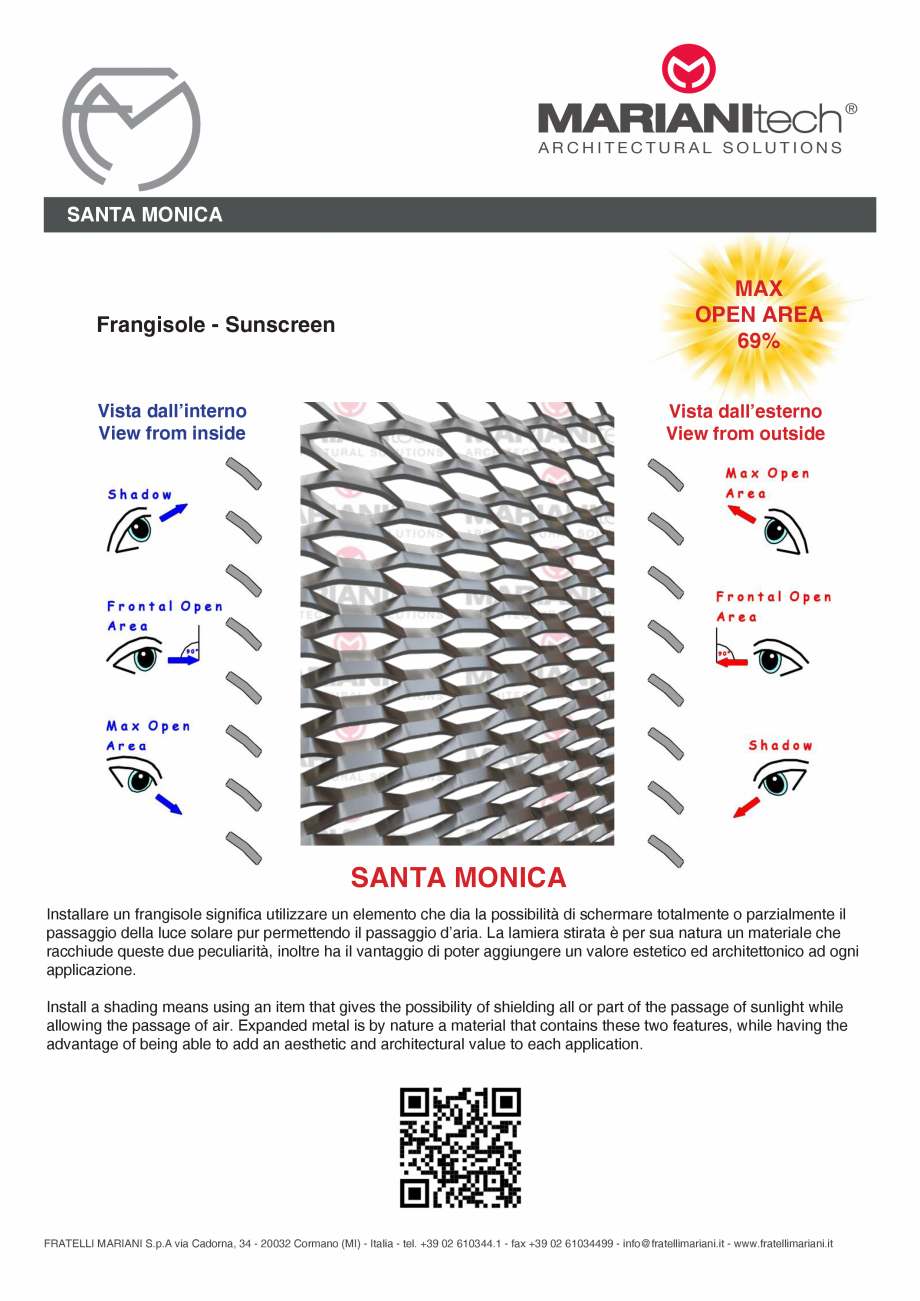 Pagina 2-Plasa metalica expandata SANTA MONICA MARIANITECH® MARIANItech® Fisa tehnica Engleza,...
