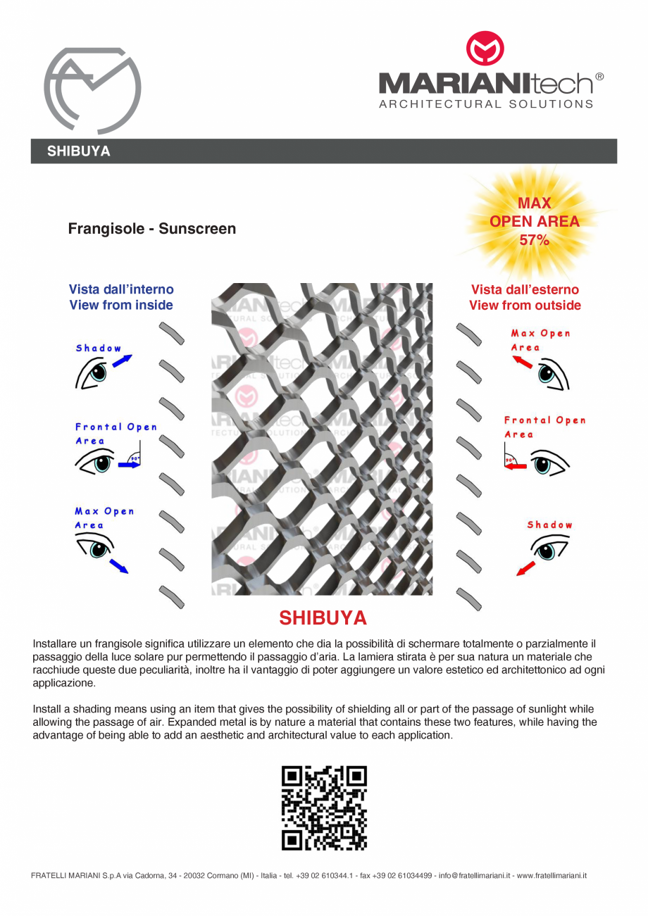 Pagina 2-Plasa metalica expandata SHIBUYA MARIANITECH® MARIANItech® Fisa tehnica Engleza, Italiana...