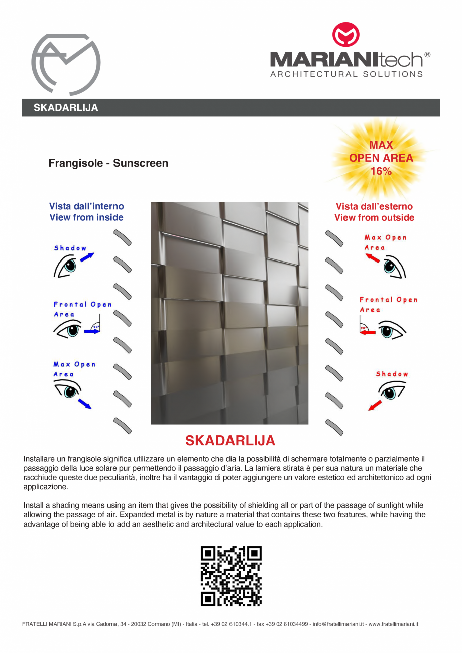 Pagina 2-Plasa metalica expandata SKADARLIJA MARIANITECH® Fisa tehnica Engleza, Italiana  measuring...