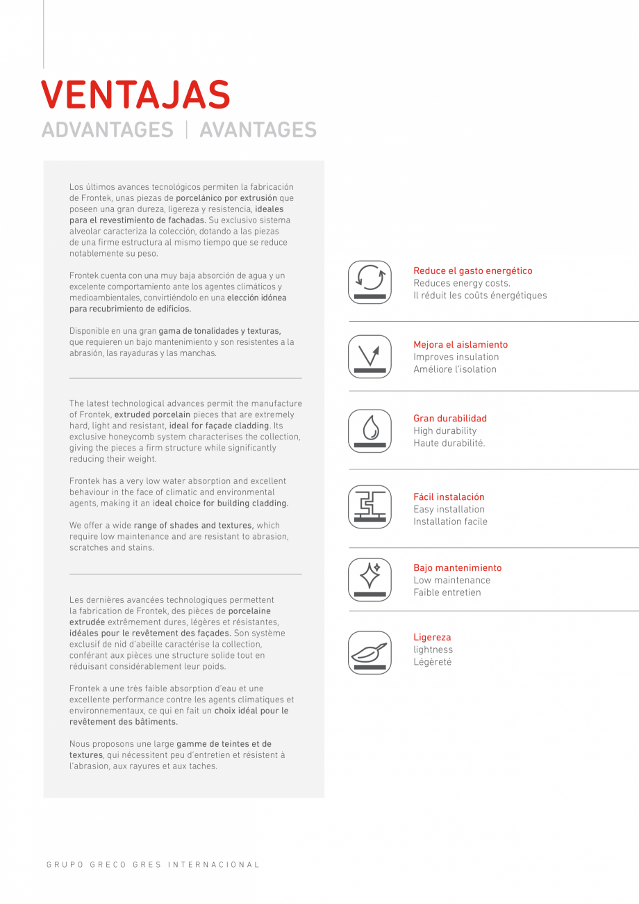 Pagina 5-Catalog produse Frontek Frontek Catalog, brosura Engleza, Franceza, Italiana tant, ideal for façade...