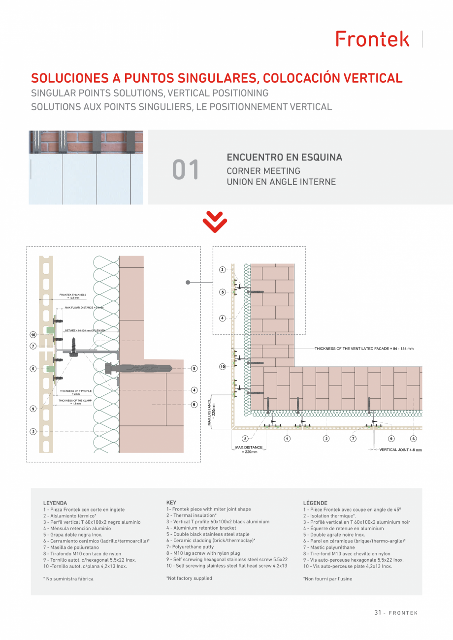 Pagina 32-Catalog produse Frontek Frontek Catalog, brosura Engleza, Franceza, Italiana they should be placed...