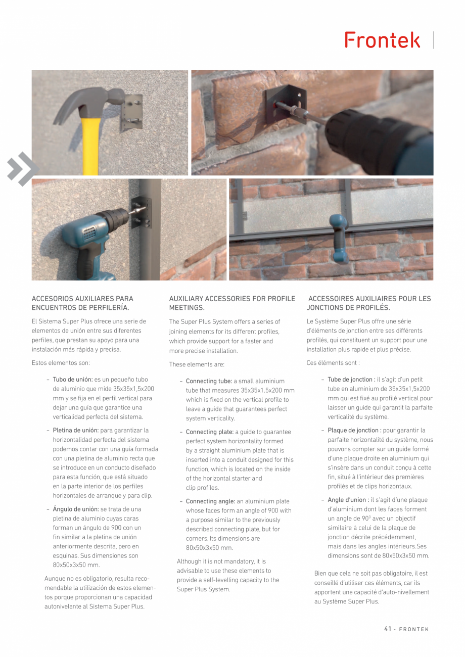 Pagina 42-Catalog produse Frontek Frontek Catalog, brosura Engleza, Franceza, Italiana to account,
...