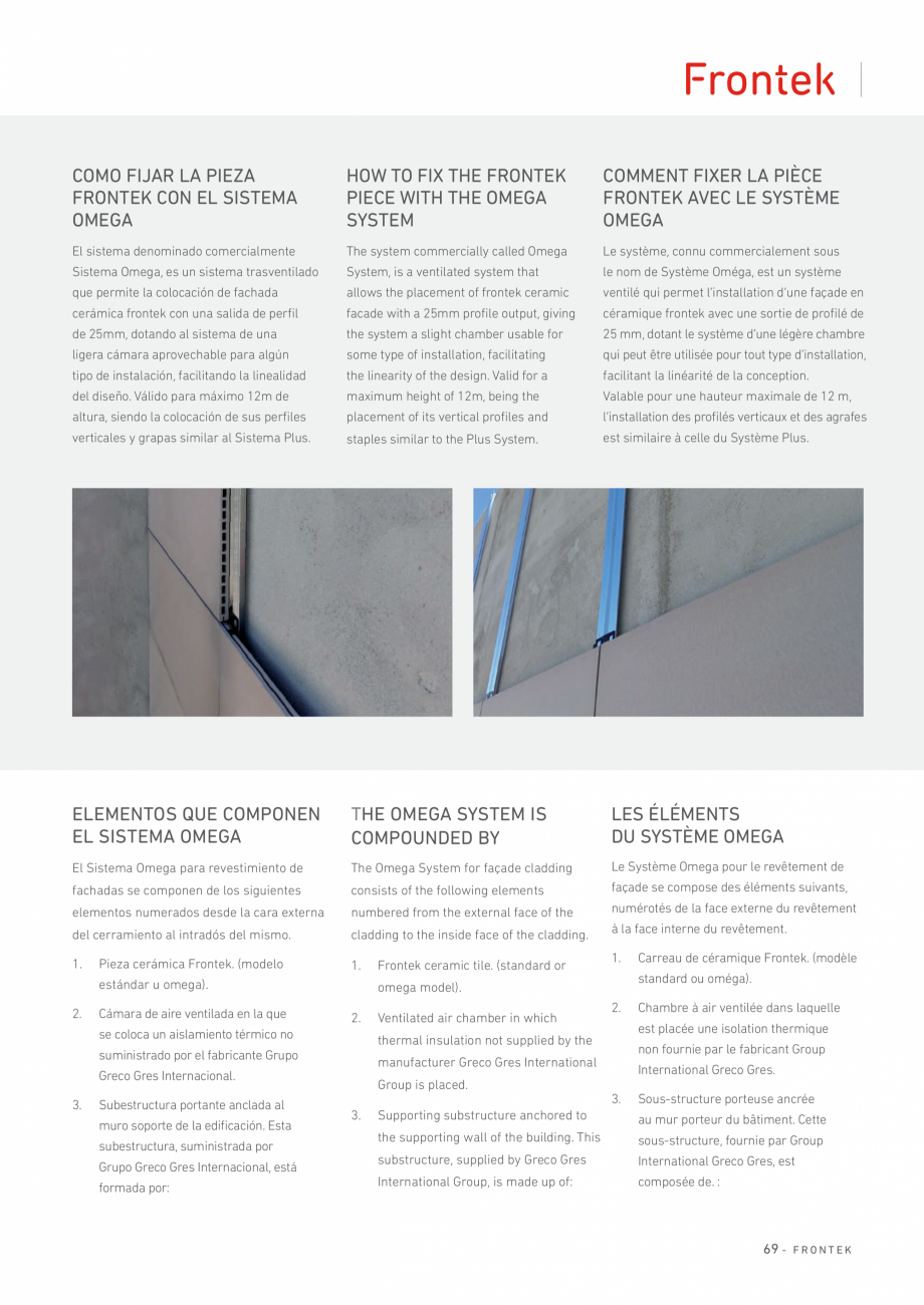 Pagina 70 - Catalog produse Frontek Frontek Catalog, brosura Engleza, Franceza, Italiana um support ...