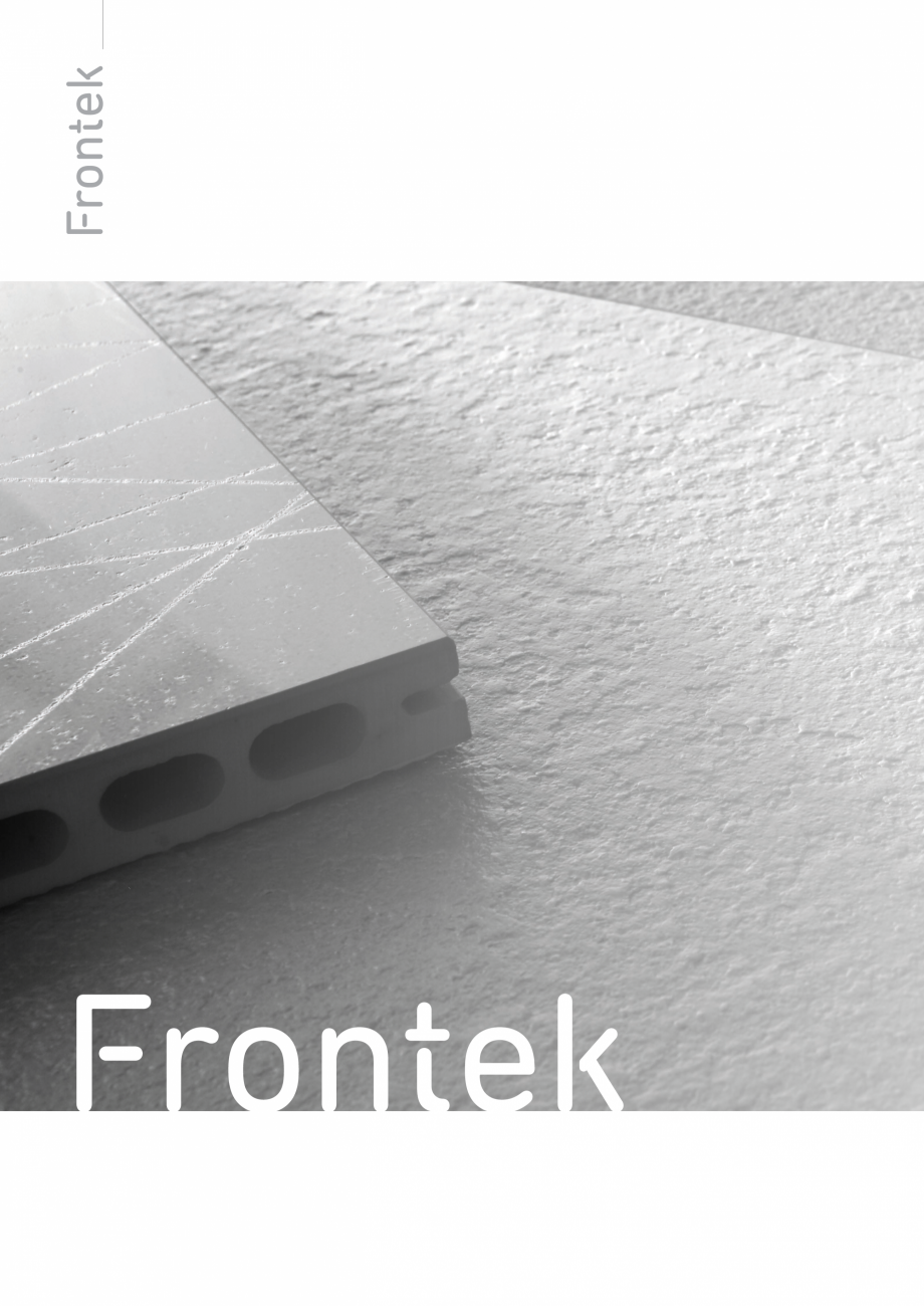 Pagina 2-Catalog - Placi de portelan extrudat Frontek Frontek Catalog, brosura Engleza, Spaniola o y son...