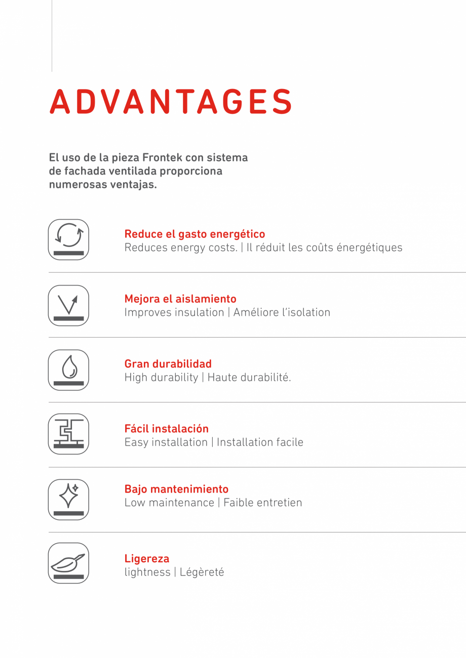 Pagina 6-Catalog - Placi de portelan extrudat Frontek Frontek Catalog, brosura Engleza, Spaniola ains and...