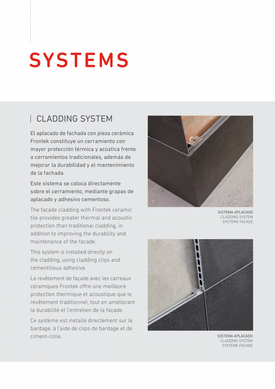 Pagina 12-Catalog - Placi de portelan extrudat Frontek Frontek Catalog, brosura Engleza, Spaniola E OMÉGA

Il...