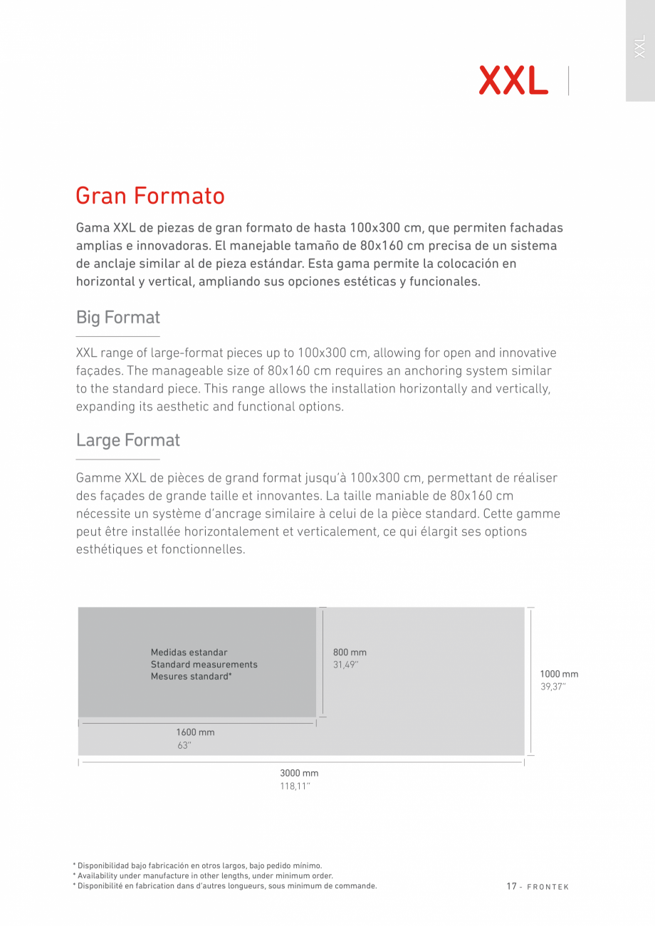 Pagina 17-Catalog - Placi de portelan extrudat Frontek Frontek Catalog, brosura Engleza, Spaniola randes...