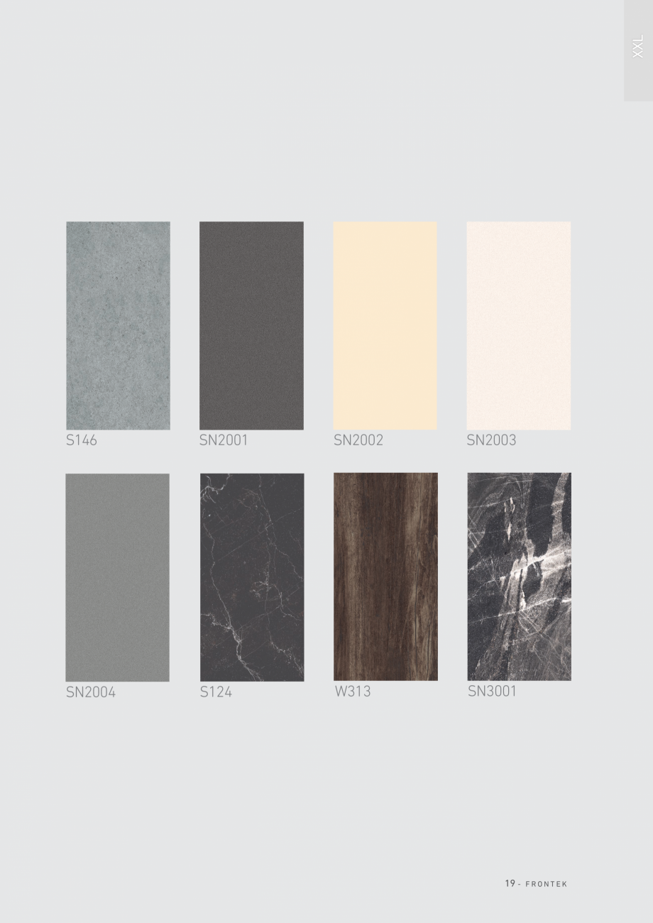 Pagina 19-Catalog - Placi de portelan extrudat Frontek Frontek Catalog, brosura Engleza, Spaniola eur. Des...