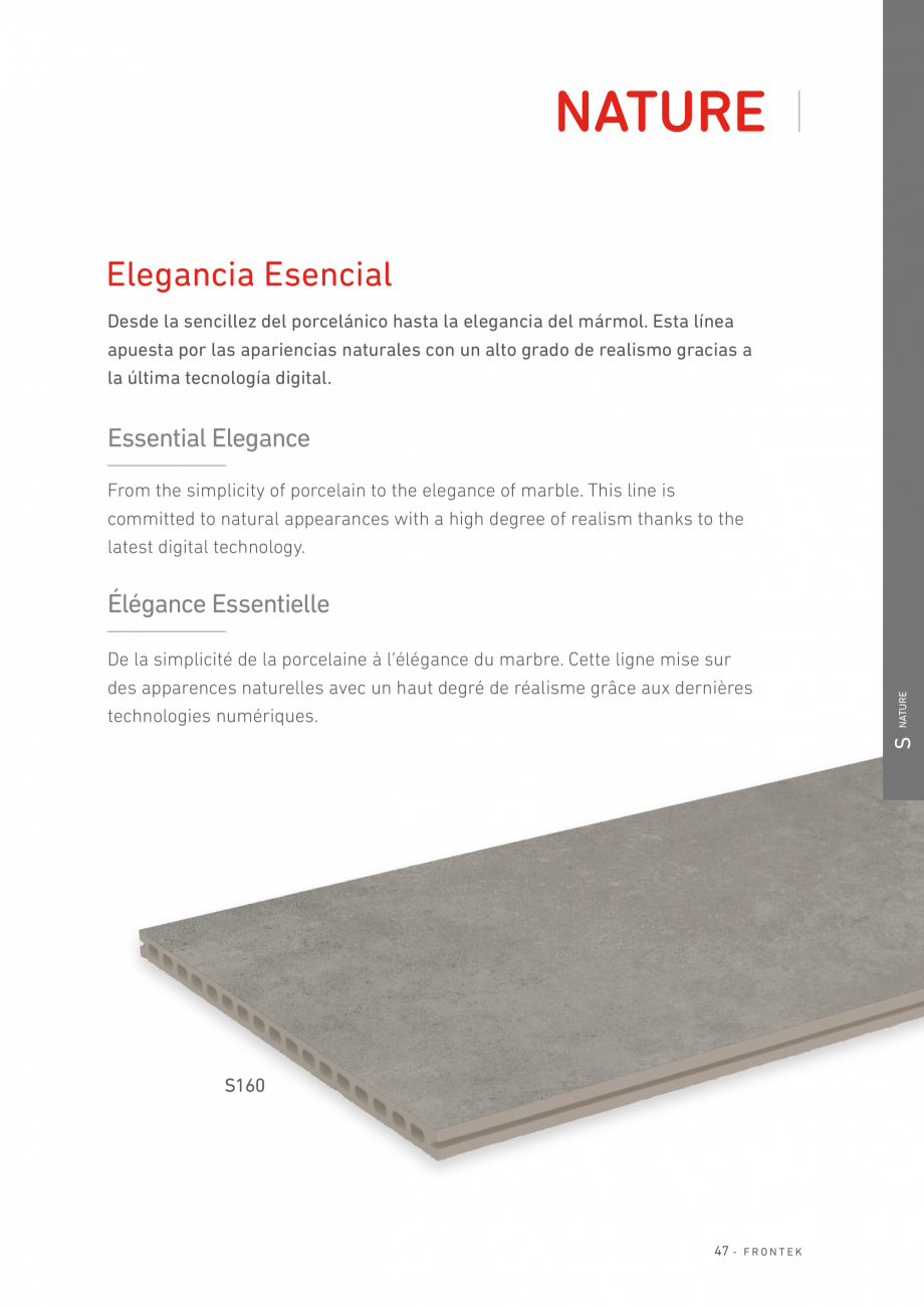 Pagina 48-Catalog - Placi de portelan extrudat Frontek Frontek Catalog, brosura Engleza, Spaniola 