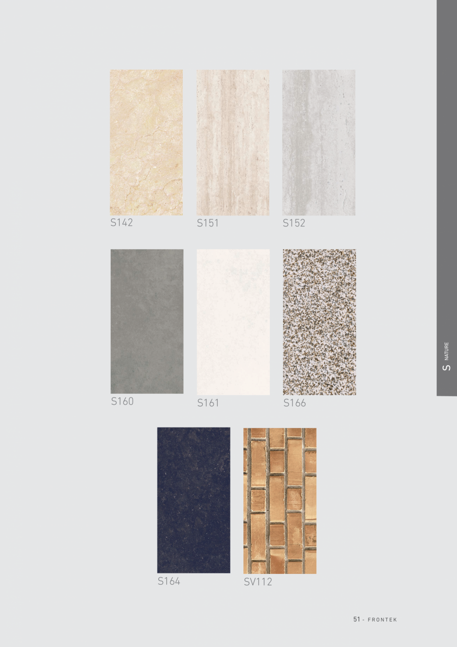 Pagina 52-Catalog - Placi de portelan extrudat Frontek Frontek Catalog, brosura Engleza, Spaniola 
