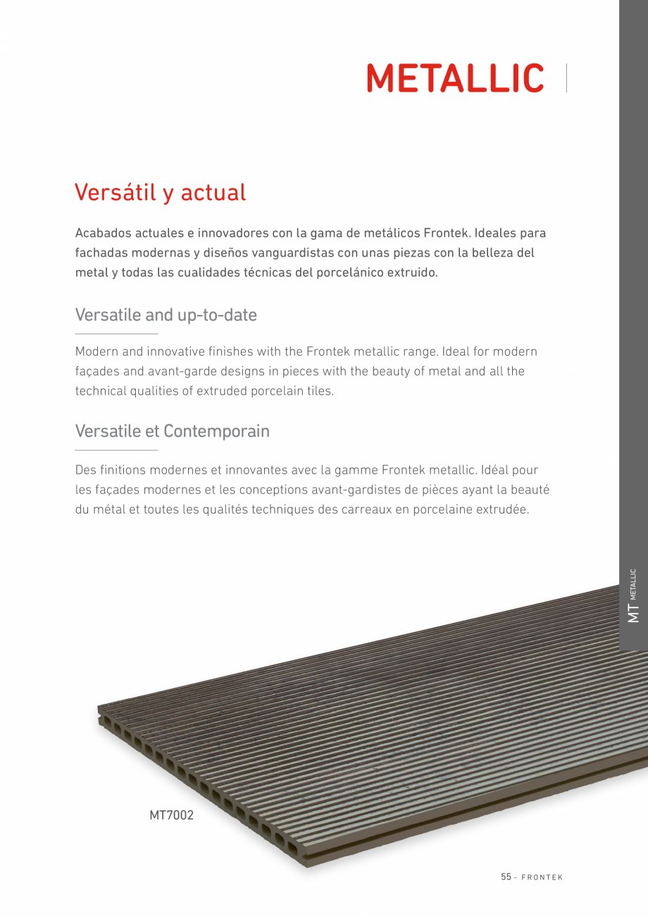 Pagina 56-Catalog - Placi de portelan extrudat Frontek Frontek Catalog, brosura Engleza, Spaniola 