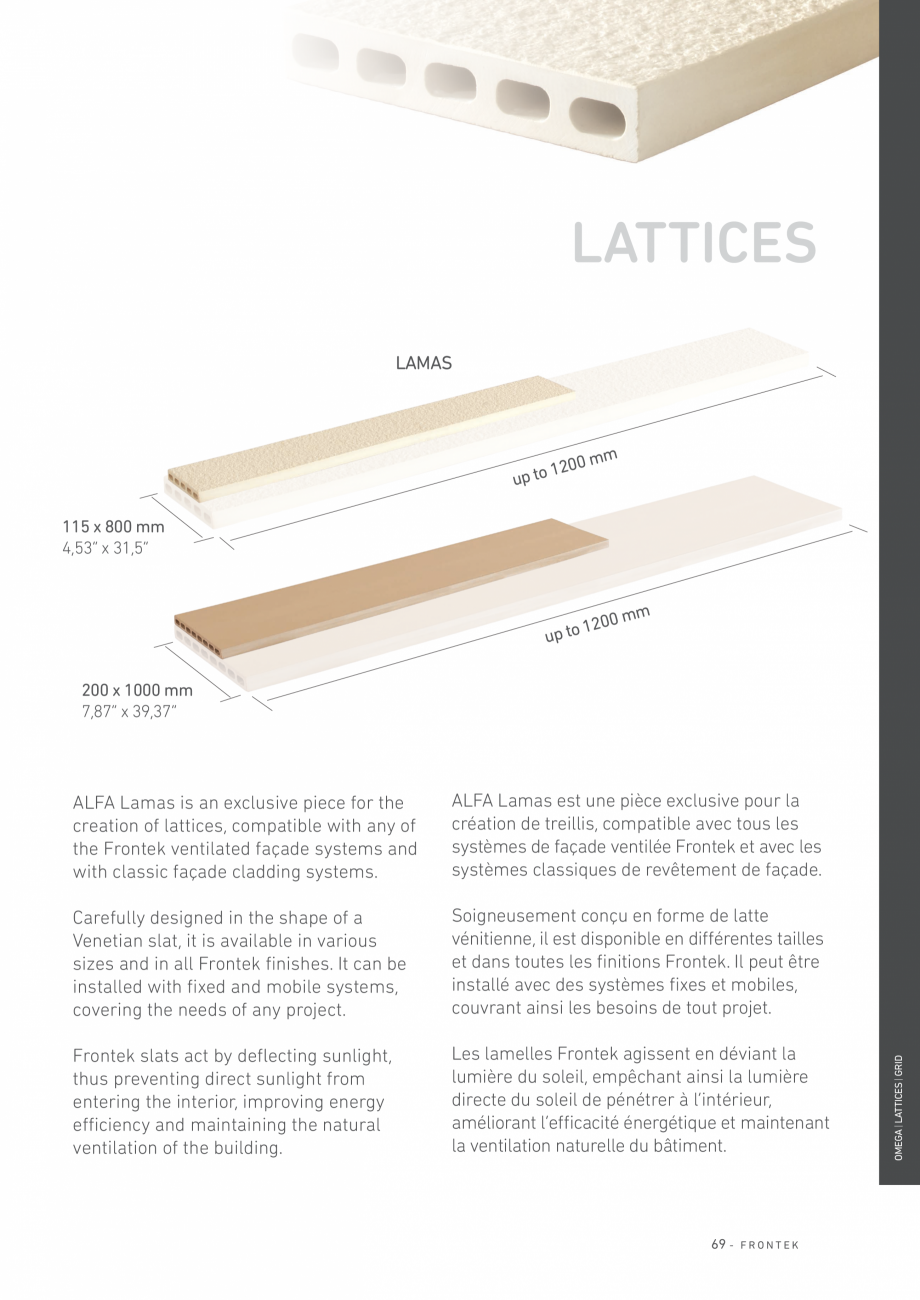 Pagina 70-Catalog - Placi de portelan extrudat Frontek Frontek Catalog, brosura Engleza, Spaniola 