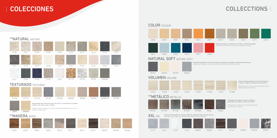 Pagina 2 - Colectii placi de portelan extrudat Frontek Frontek Catalog, brosura Engleza, Spaniola...
