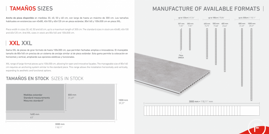 Pagina 3-Colectii placi de portelan extrudat Frontek Frontek Catalog, brosura Engleza, Spaniola 50 y 60 cm,...