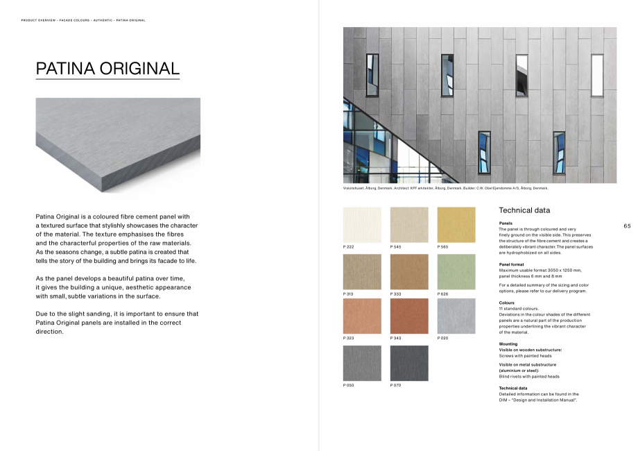 Pagina 33- Fatada ventilata din fibrociment SWISSPEARL SWISSPEARL Catalog, brosura Engleza ecision and...