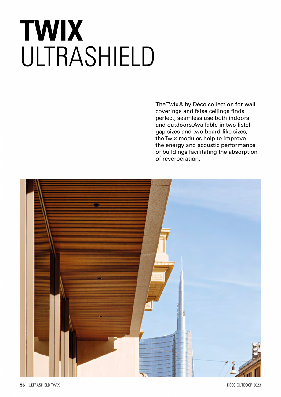 Pagina 1 - Panouri modulare wpc tip riflaje GEPLAST Catalog, brosura Engleza TWIX

ULTRASHIELD
The...