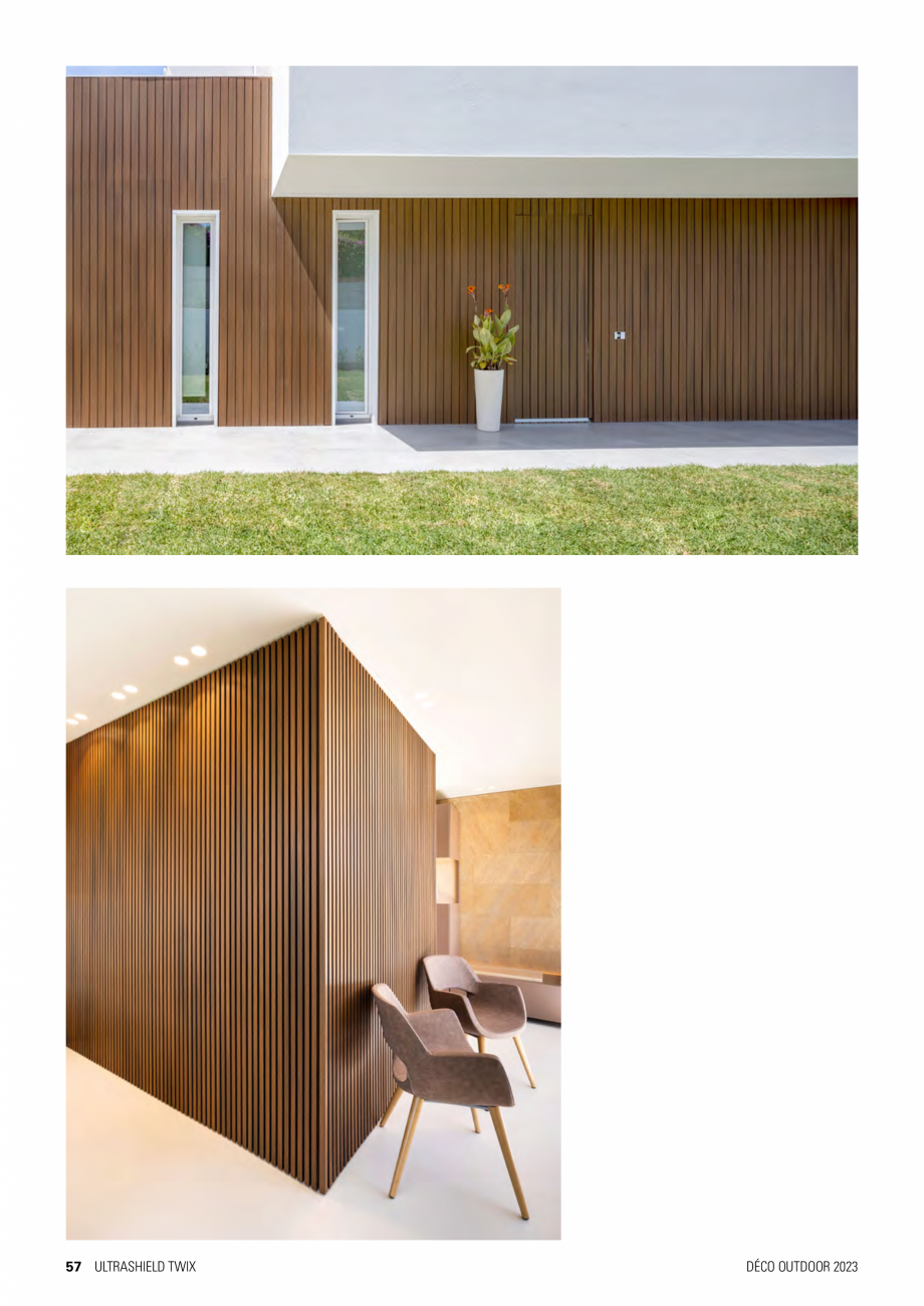 Pagina 2-Panouri modulare wpc tip riflaje GEPLAST Catalog, brosura Engleza LTRASHIELD TWIX

TWIX CLADDY...