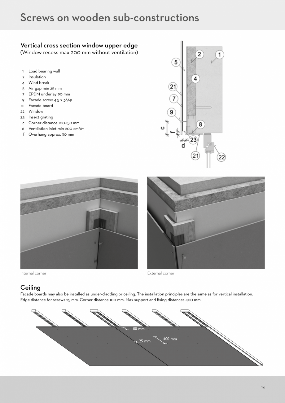 Pagina 14 - Instalarea panourilor din fibrociment pentru fatade ventilate CEMBRIT Cover, Solid,...