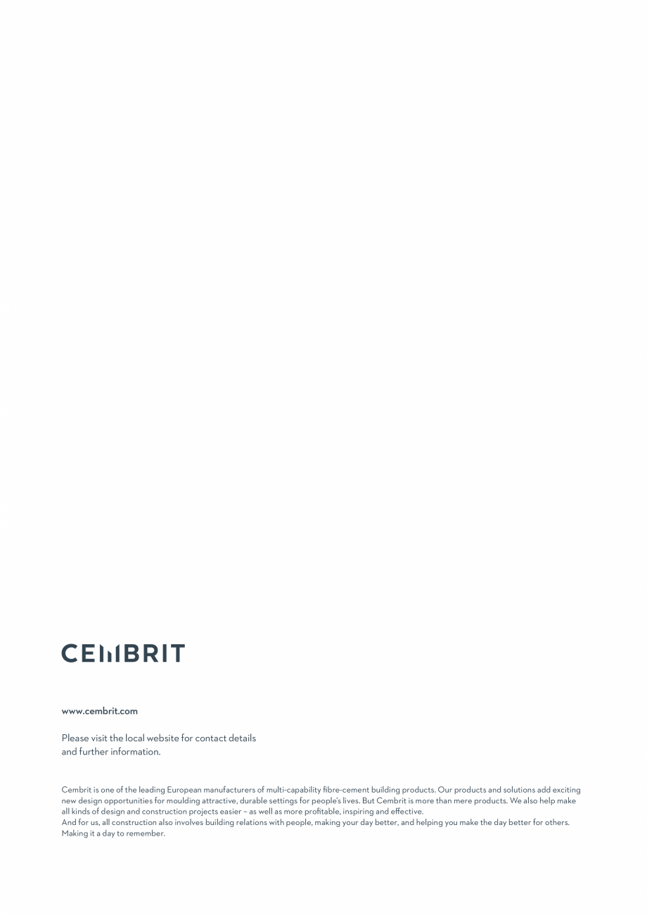 Pagina 37 - Instalarea panourilor din fibrociment pentru fatade ventilate CEMBRIT Cover, Solid,...