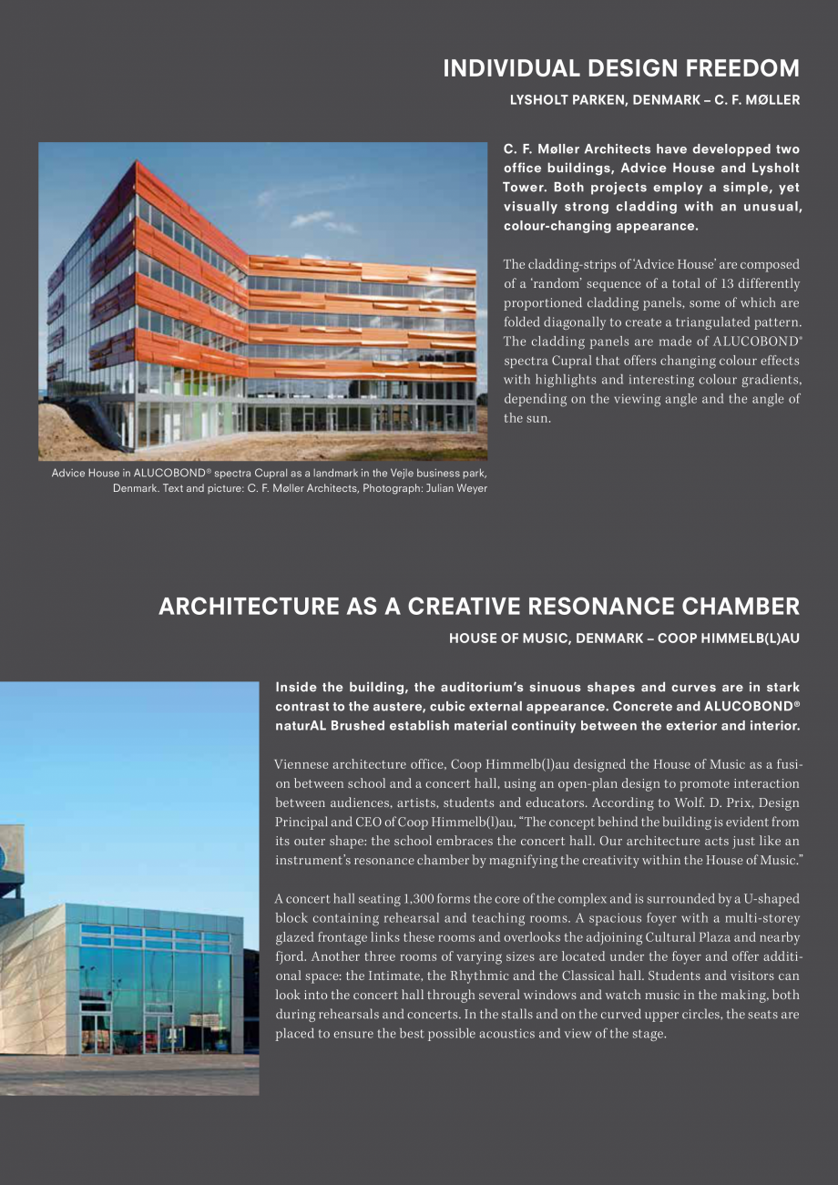 Pagina 5-Prezentare generala - Panouri compozite din aluminiu ALUCOBOND ALUCOBOND® A2 Catalog, brosura...