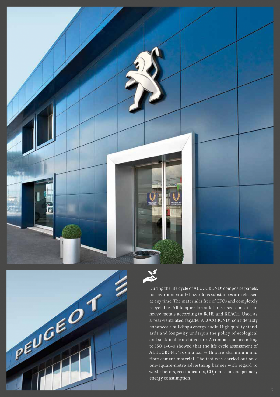 Pagina 5-Exemple utilizare - Panouri compozite din aluminiu ALUCOBOND ALUCOBOND® A2 Catalog, brosura...