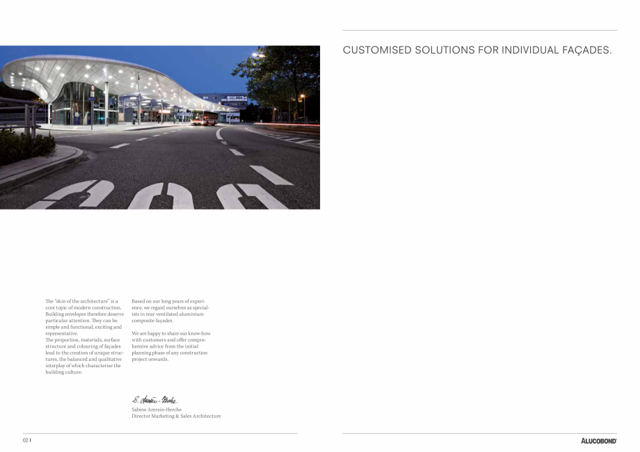 Pagina 3-Fatade realizate cu panourile compozite din aluminiu ALUCOBOND ALUCOBOND® A2 Catalog, brosura...