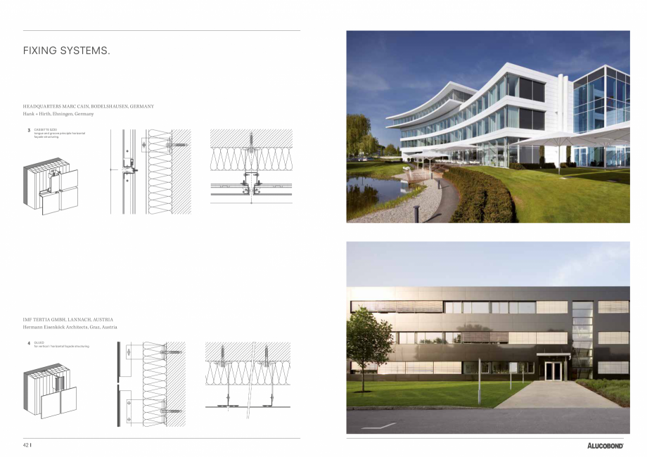 Pagina 22-Fatade realizate cu panourile compozite din aluminiu ALUCOBOND ALUCOBOND® A2 Catalog, brosura...