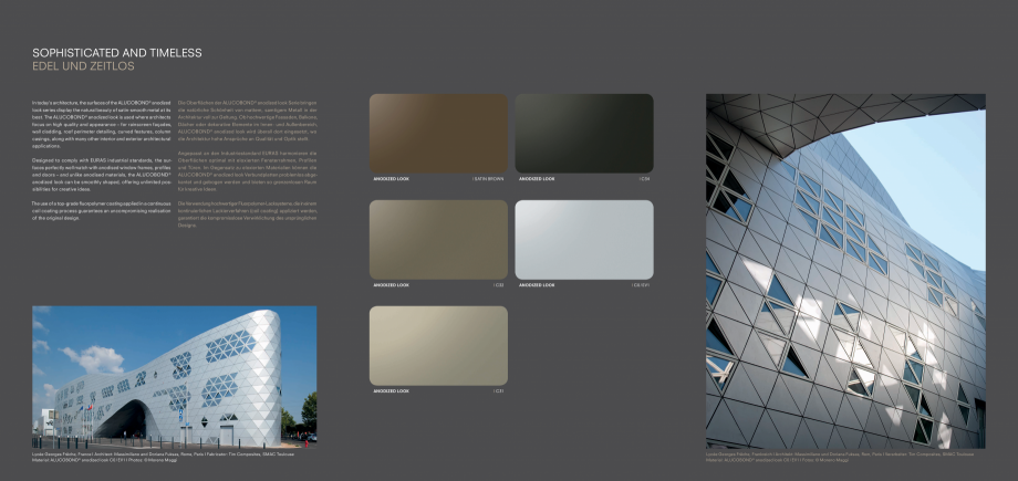 Pagina 2-Nuante de culori pentru panouri compozite - Anodized Look ALUCOBOND Fisa tehnica Engleza, Germana...