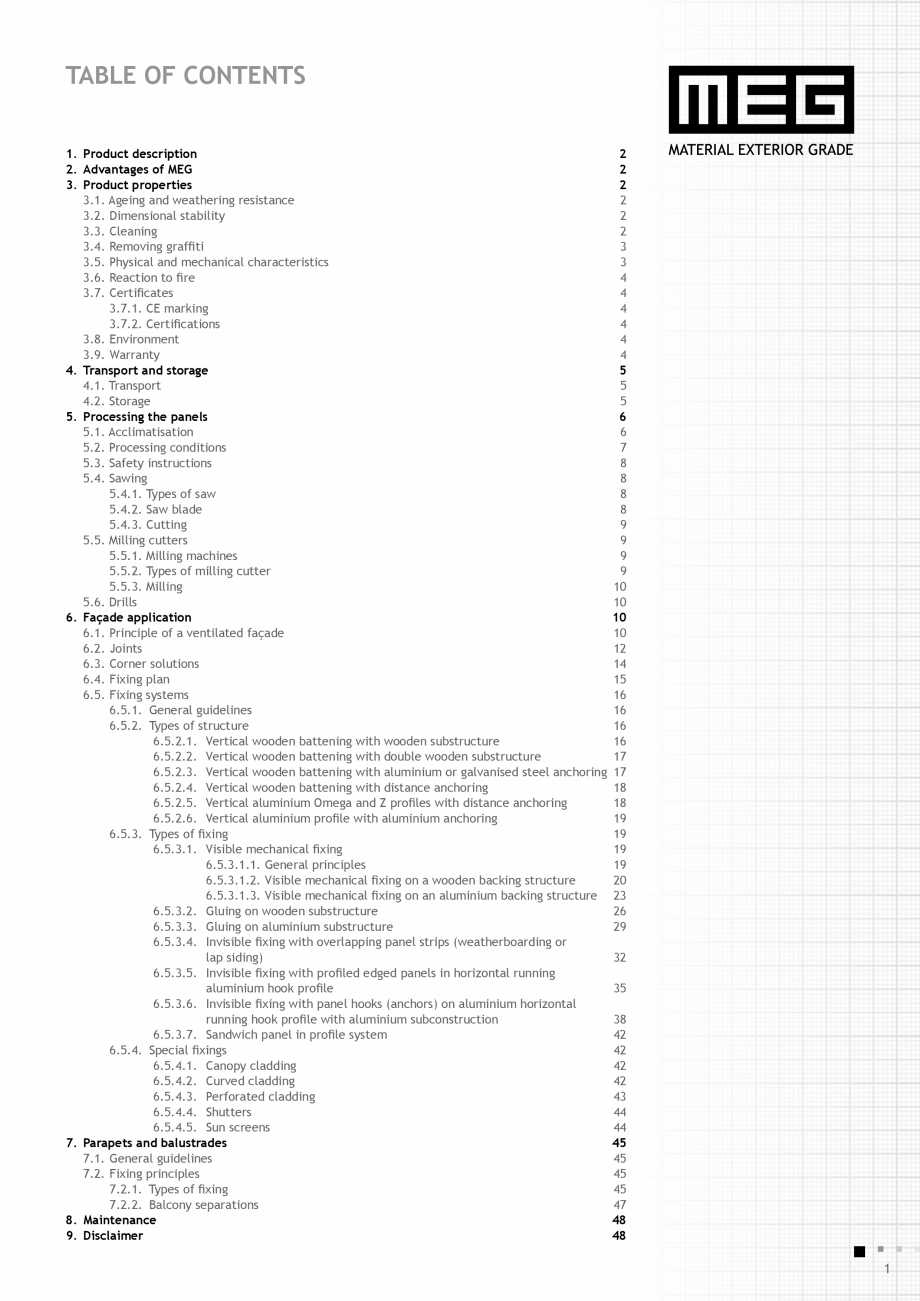 Pagina 3-Placi HPL compact fatade MEG_GEPLAST ABET LAMINATI Specificații tehnice Engleza Special fixings
6.5...