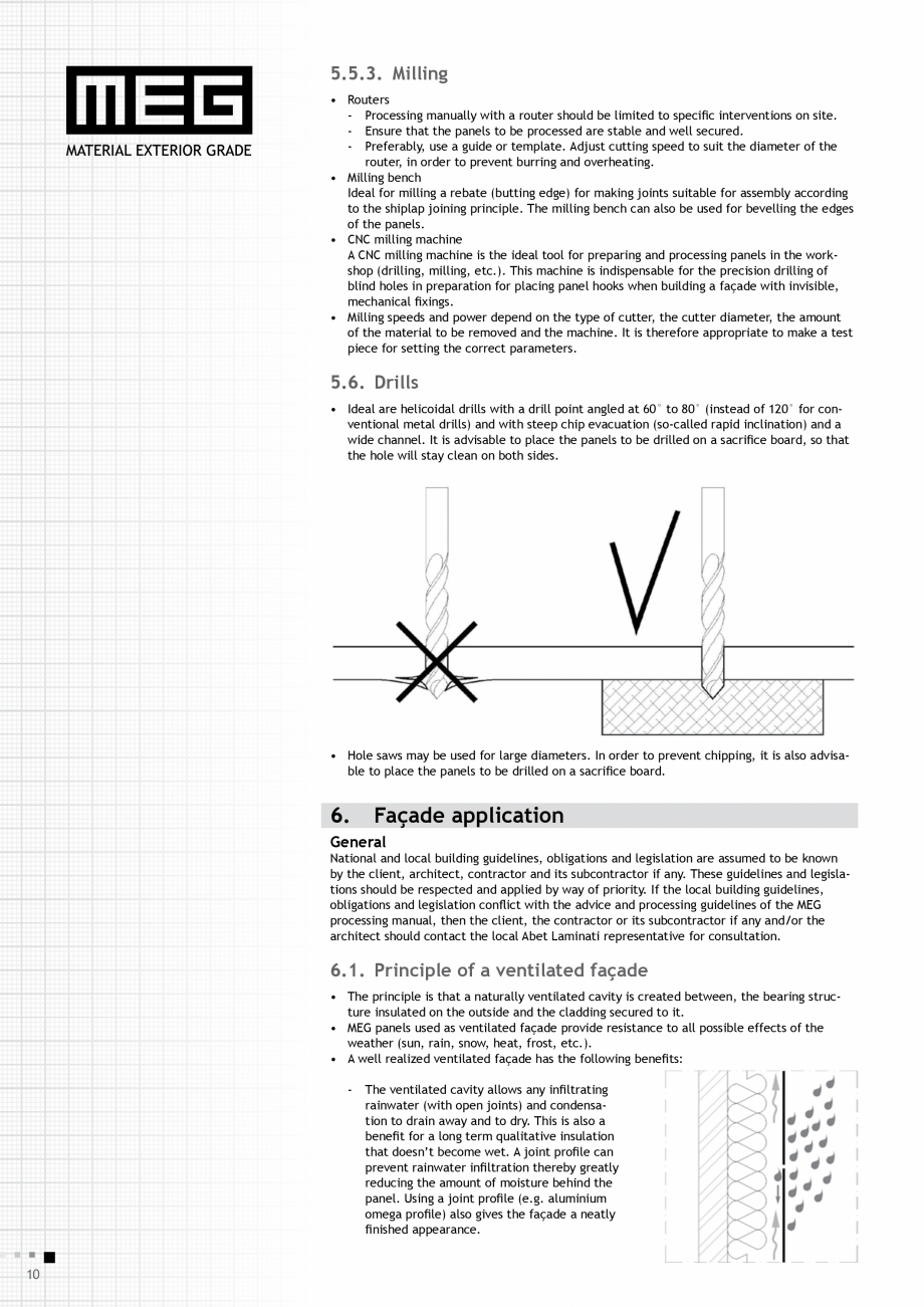 Pagina 12-Placi HPL compact fatade MEG_GEPLAST ABET LAMINATI Specificații tehnice Engleza ked. Also MEG (the ...