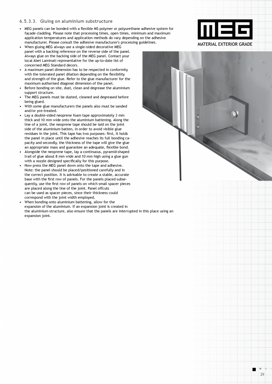 Pagina 31-Placi HPL compact fatade MEG_GEPLAST ABET LAMINATI Specificații tehnice Engleza he panel and also...