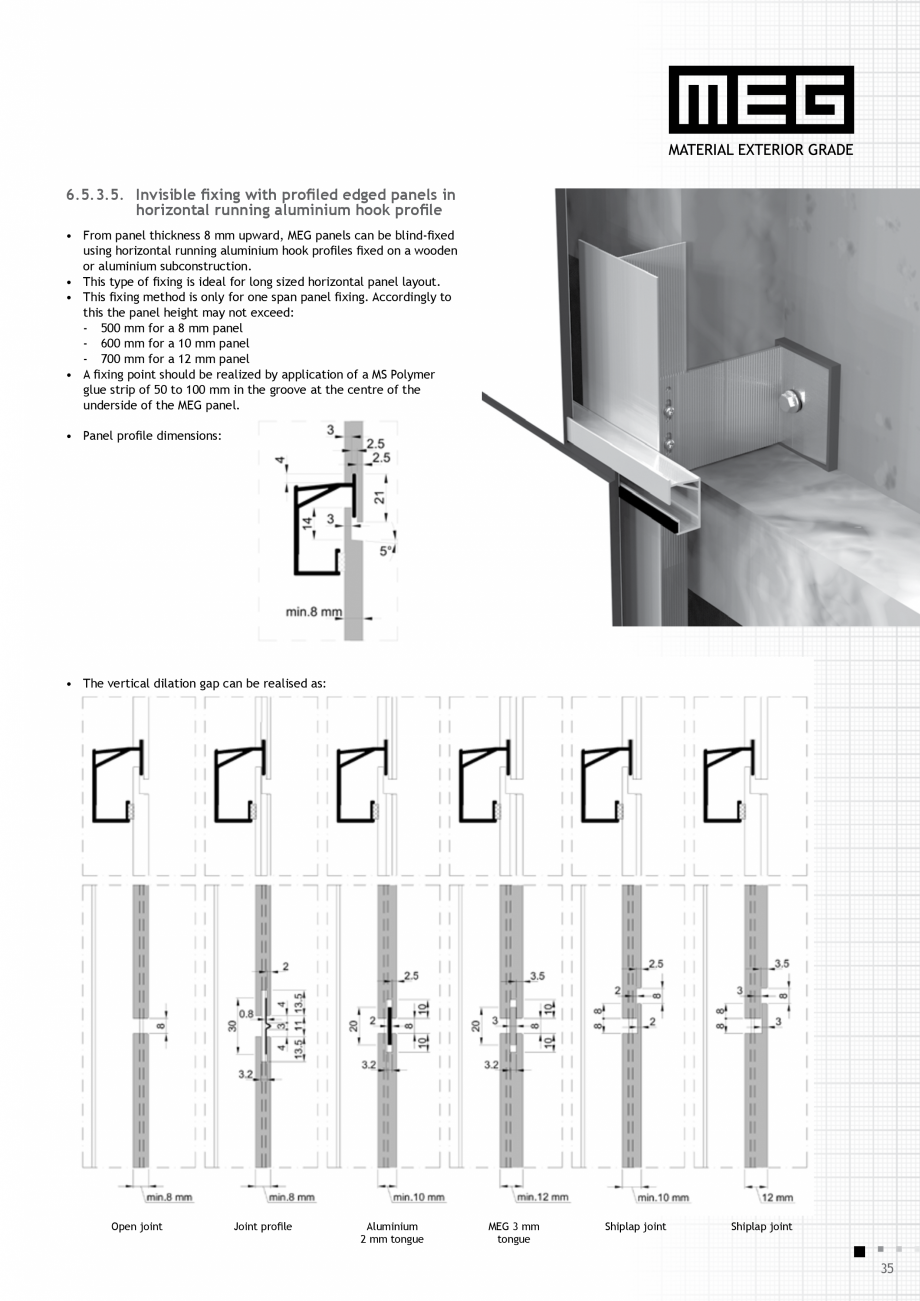 Pagina 37-Placi HPL compact fatade MEG_GEPLAST ABET LAMINATI Specificații tehnice Engleza mber structure...