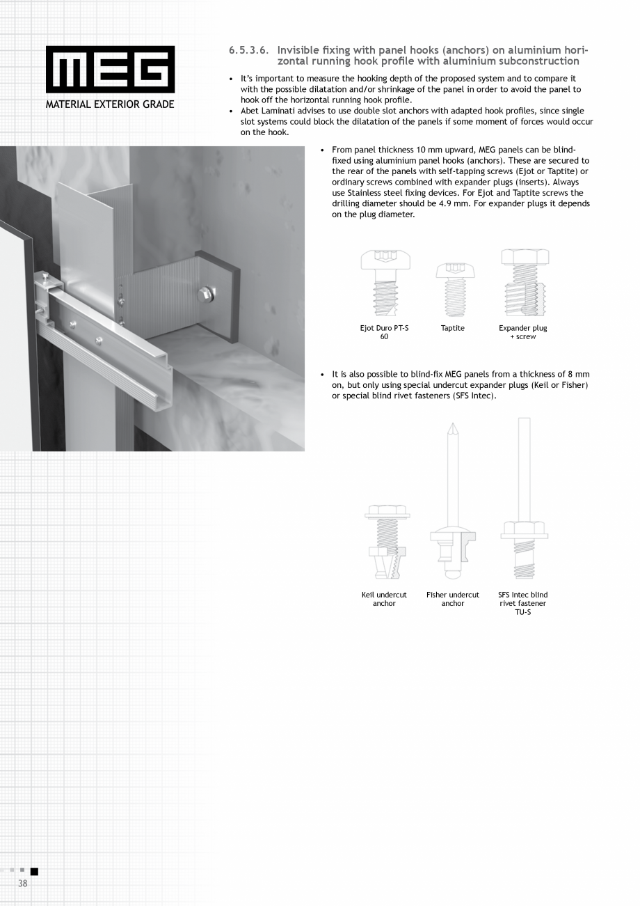 Pagina 40-Placi HPL compact fatade MEG_GEPLAST ABET LAMINATI Specificații tehnice Engleza s like PIR, PUR,...