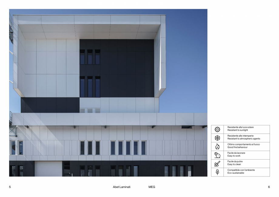 Pagina 4-PLACI HPL FATADA MEG Abet Laminati ABET LAMINATI Catalog, brosura Engleza, Italiana ono srotolati e ...