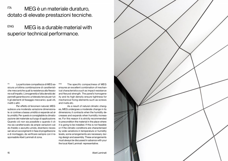 Pagina 9 - PLACI HPL FATADA MEG Abet Laminati ABET LAMINATI Catalog, brosura Engleza, Italiana nges,...