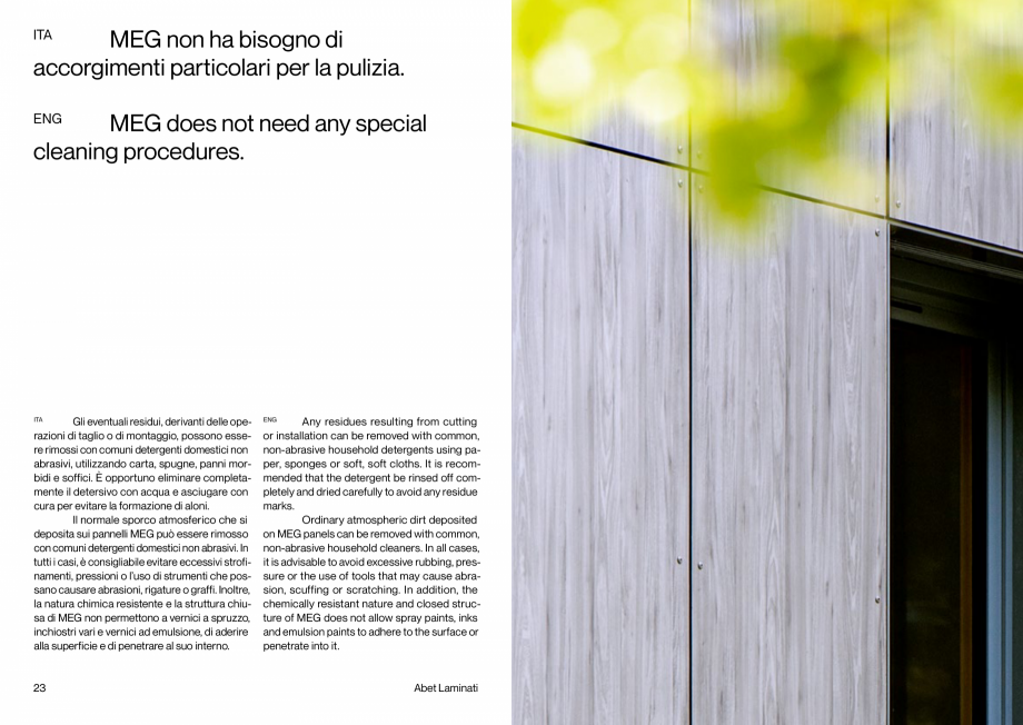 Pagina 13-PLACI HPL FATADA MEG Abet Laminati ABET LAMINATI Catalog, brosura Engleza, Italiana efici derivanti ...