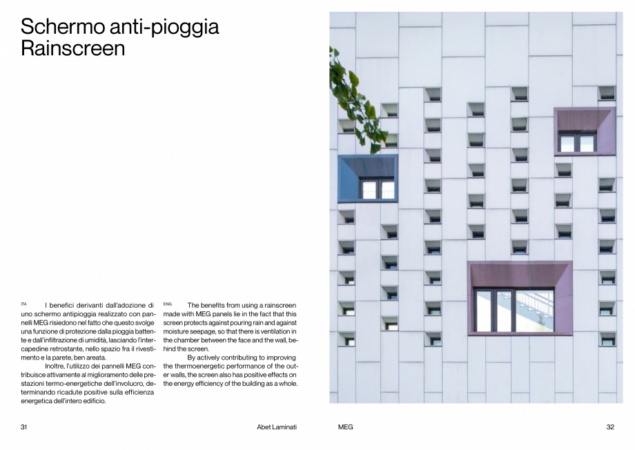 Pagina 17-PLACI HPL FATADA MEG Abet Laminati ABET LAMINATI Catalog, brosura Engleza, Italiana l frangisole è ...