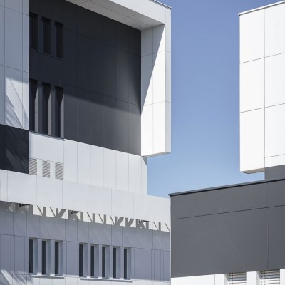 ABET LAMINATI Placare fatada HPL compact cladire INRS MEG - detalii - Panouri din HPL compact