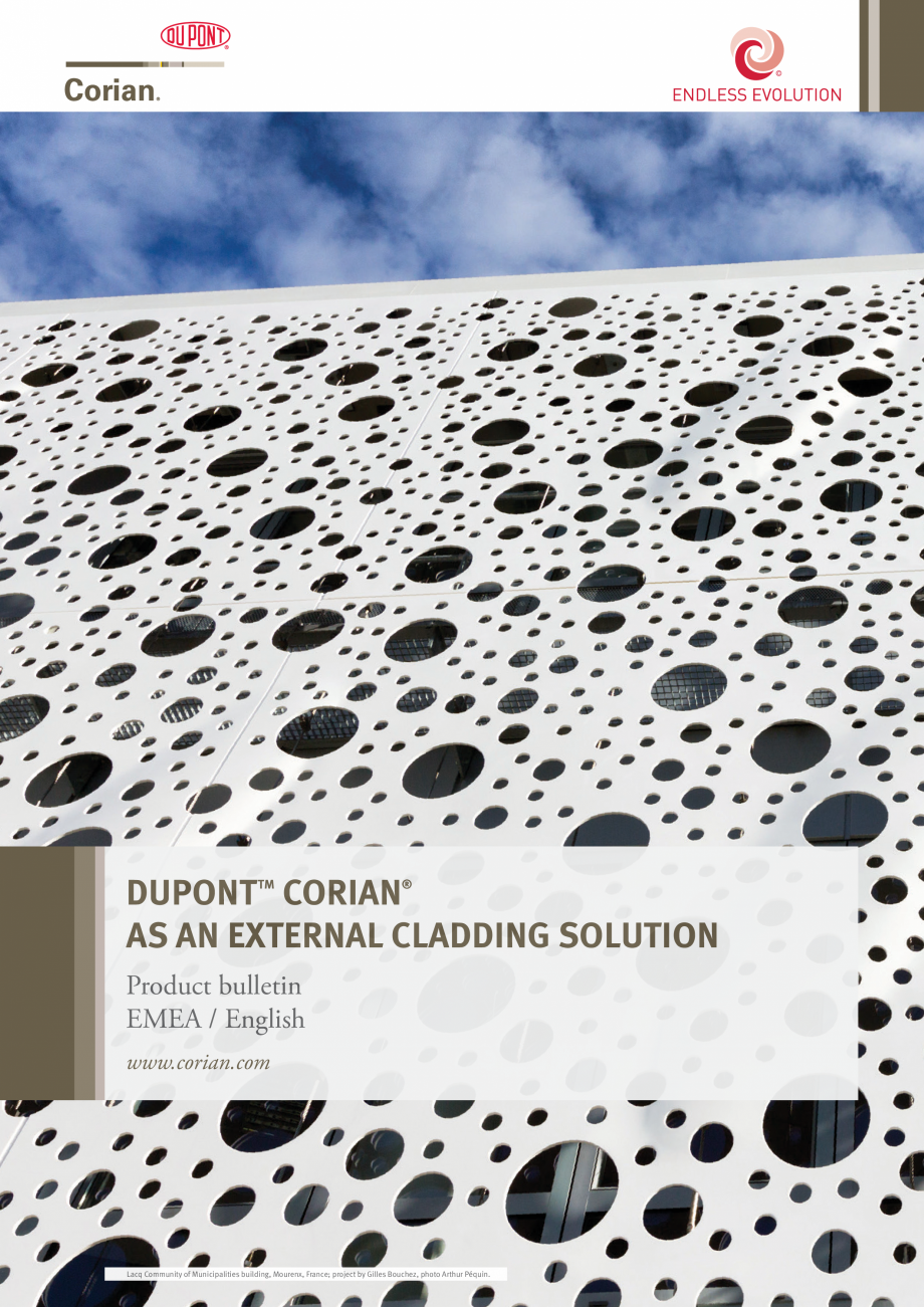 Pagina 1-Solutii pentru placarea fatadelor CORIAN® Exterior Cladding Corian Exterior Cladding Catalog,...