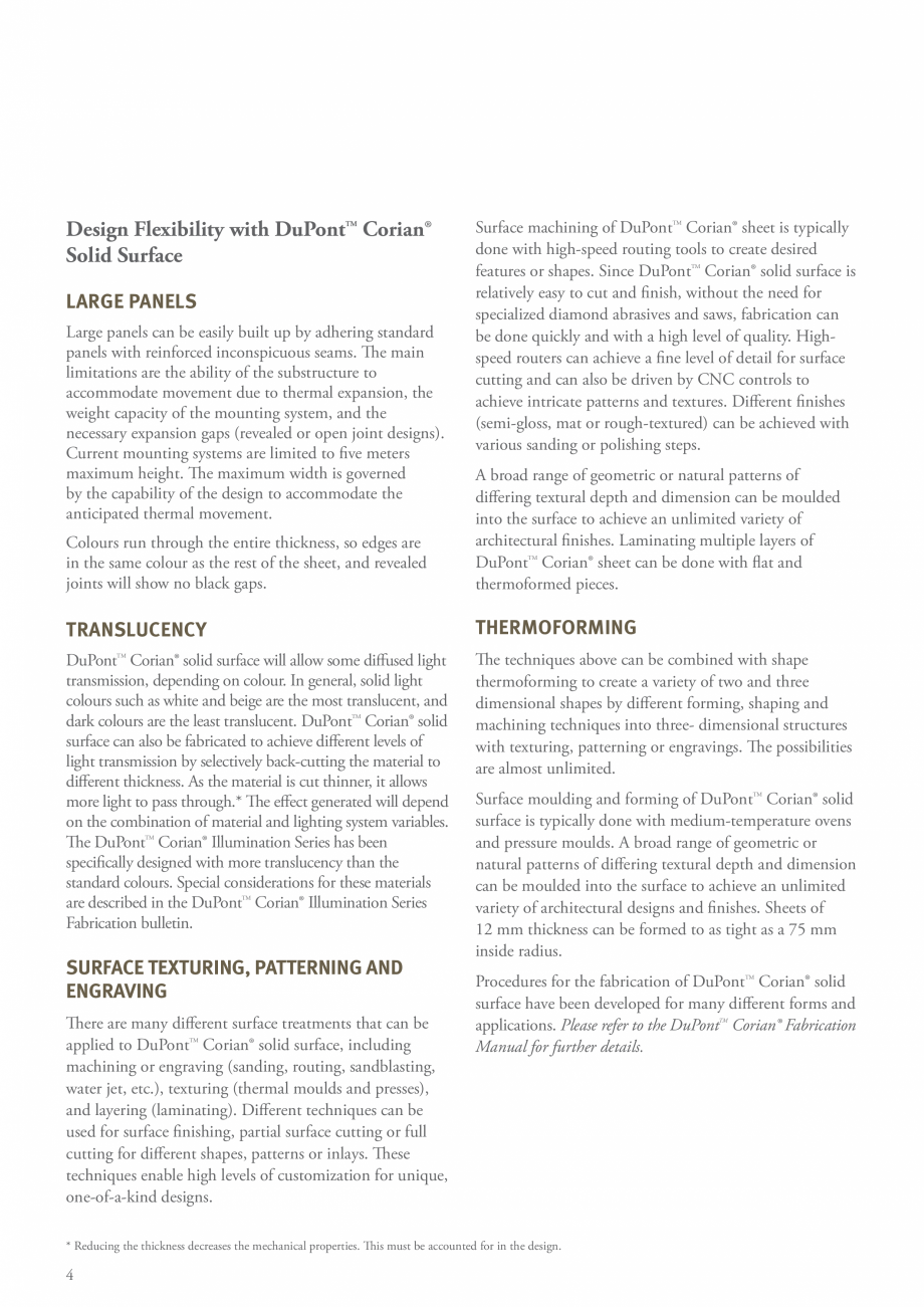 Pagina 6-Solutii pentru placarea fatadelor CORIAN® Exterior Cladding Corian Exterior Cladding Catalog,...