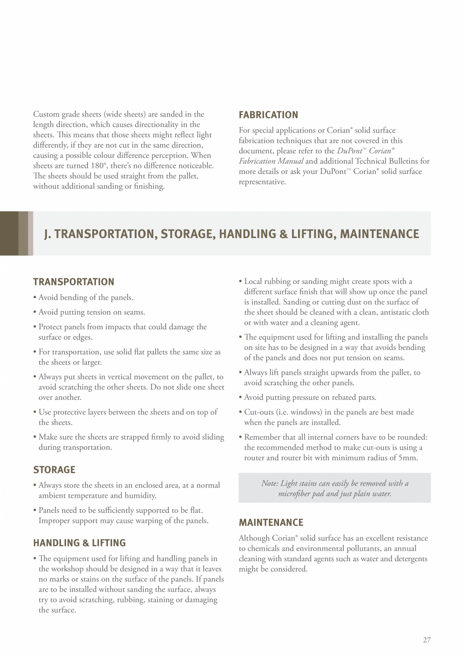 Pagina 29-Solutii pentru placarea fatadelor CORIAN® Exterior Cladding Corian Exterior Cladding Catalog,...