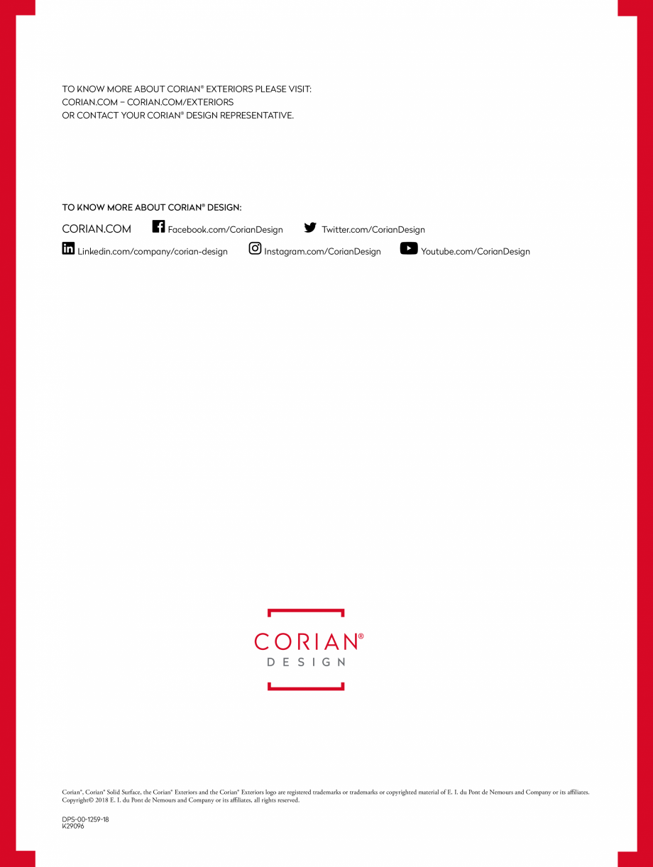 Pagina 8-Placi minerale pentru fatada CORIAN® Exterior Cladding Corian Exterior Cladding Catalog, brosura...