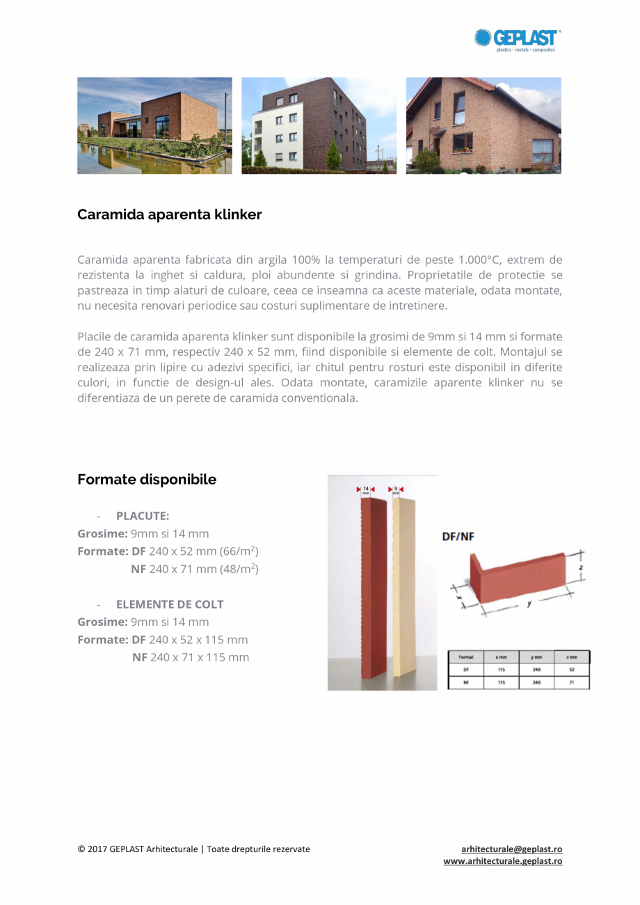 Pagina 1-Montaj caramida aparenta klinker ROBEN Instructiuni montaj, utilizare Romana Caramida aparenta...