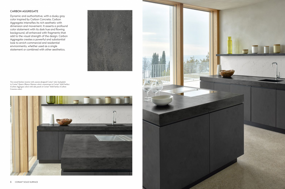 Pagina 5-Estetica dinamica inspirata de natura CORIAN® Solid Surface  CORIAN® Solid Surface Catalog, ...