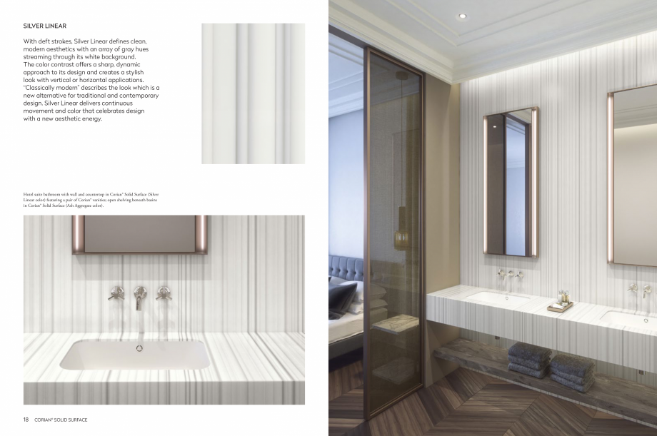 Pagina 11-Estetica dinamica inspirata de natura CORIAN® Solid Surface  CORIAN® Solid Surface Catalog, ...