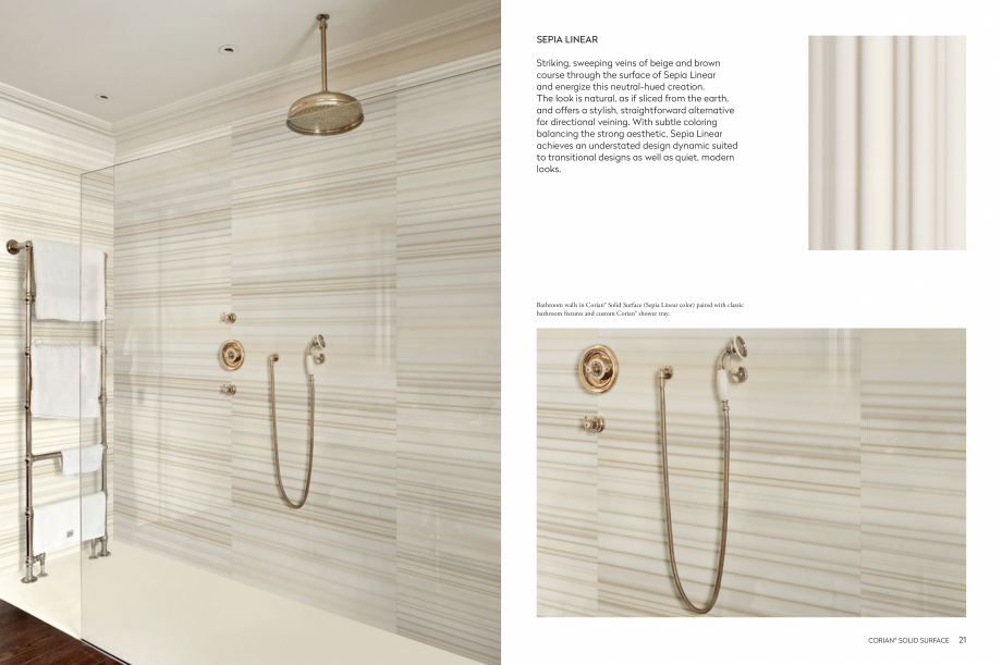 Pagina 12-Estetica dinamica inspirata de natura CORIAN® Solid Surface  CORIAN® Solid Surface Catalog, ...