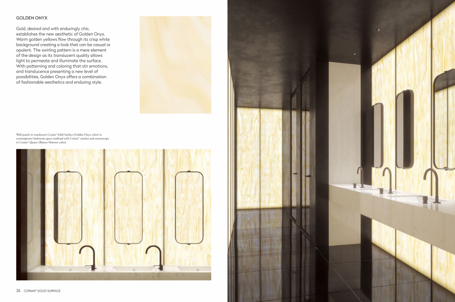 Pagina 15-Estetica dinamica inspirata de natura CORIAN® Solid Surface  CORIAN® Solid Surface Catalog, ...