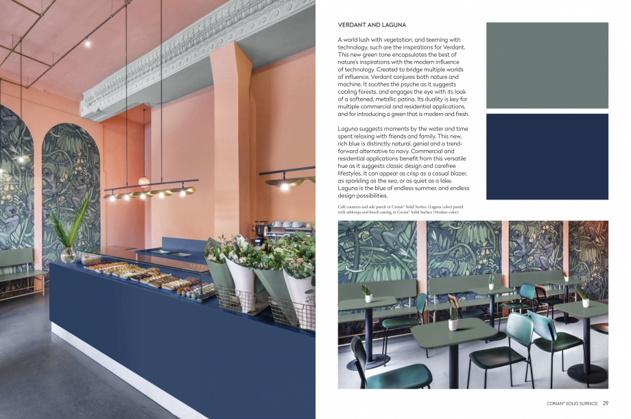 Pagina 16-Estetica dinamica inspirata de natura CORIAN® Solid Surface  CORIAN® Solid Surface Catalog, ...