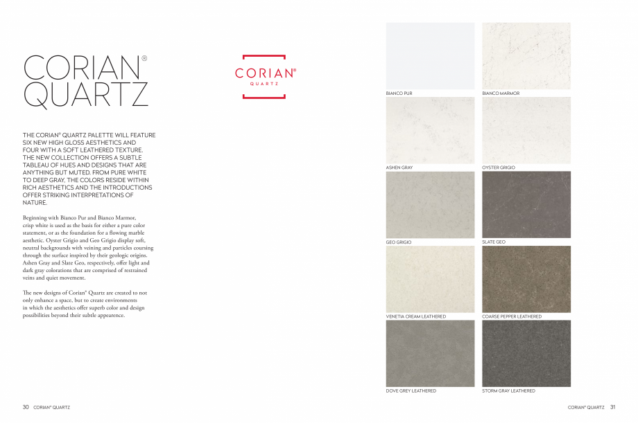 Pagina 17 - Estetica dinamica inspirata de natura CORIAN® Solid Surface  CORIAN® Solid...